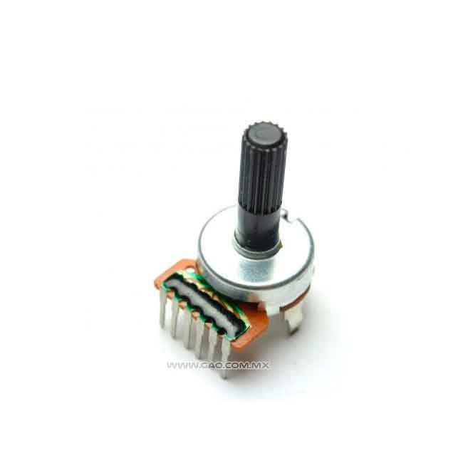 Potenciometro 100K 6 pin 2mm Vertical astriado
