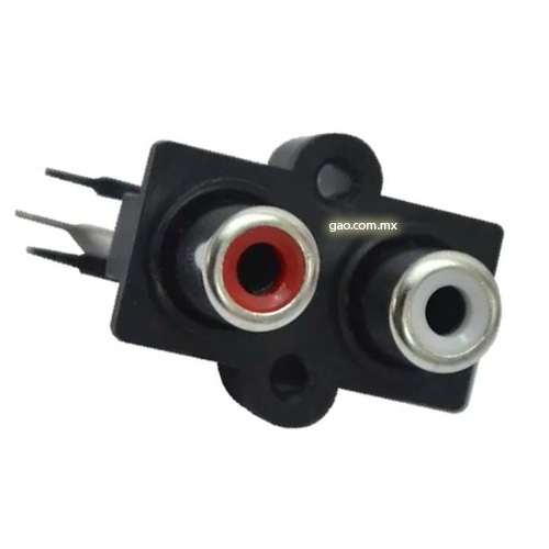 2 RCA hembra conector para chasis