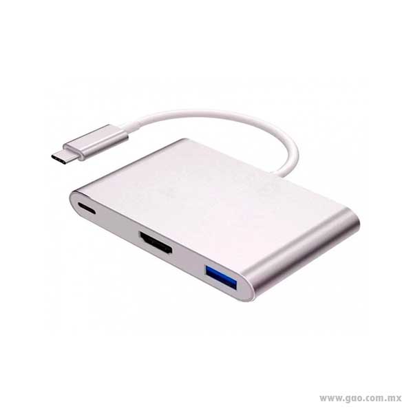 Cable USB-C a conector USB-C HDMI USB3.0