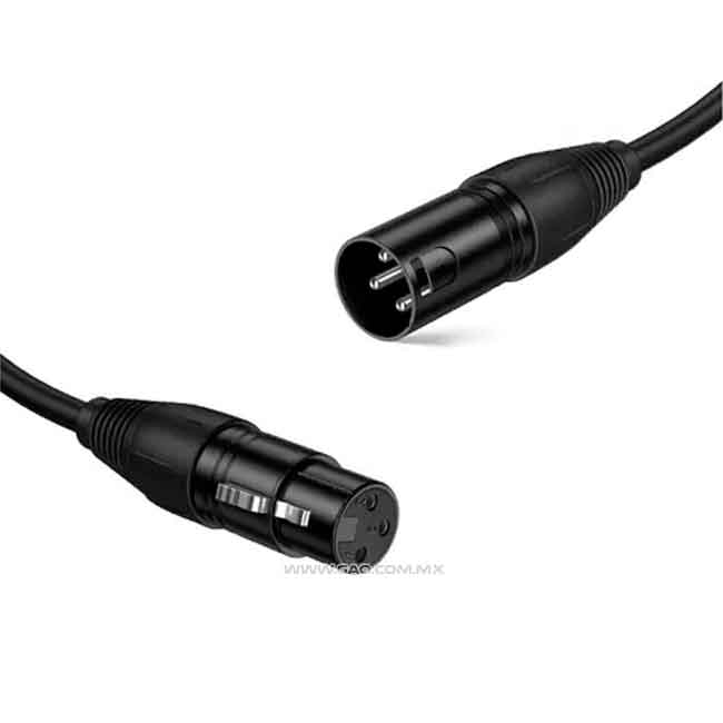 Cable de cannon hembra a cannon macho de 15 mts