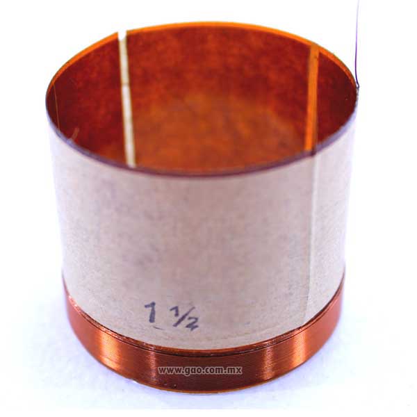 Bobina 1 1/2 tipo DD, Kapton 8 Ohms 2C 2P