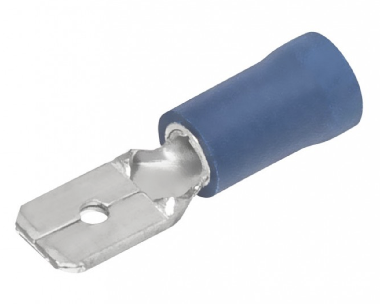 Terminal faston Azul macho 3/16, aislado