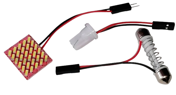 Modulo led para automóvil 12V con adaptadores