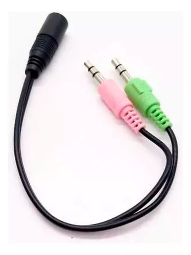 Adaptador jack 3.5mm 2 plugs 3.5mm estereo 70cm