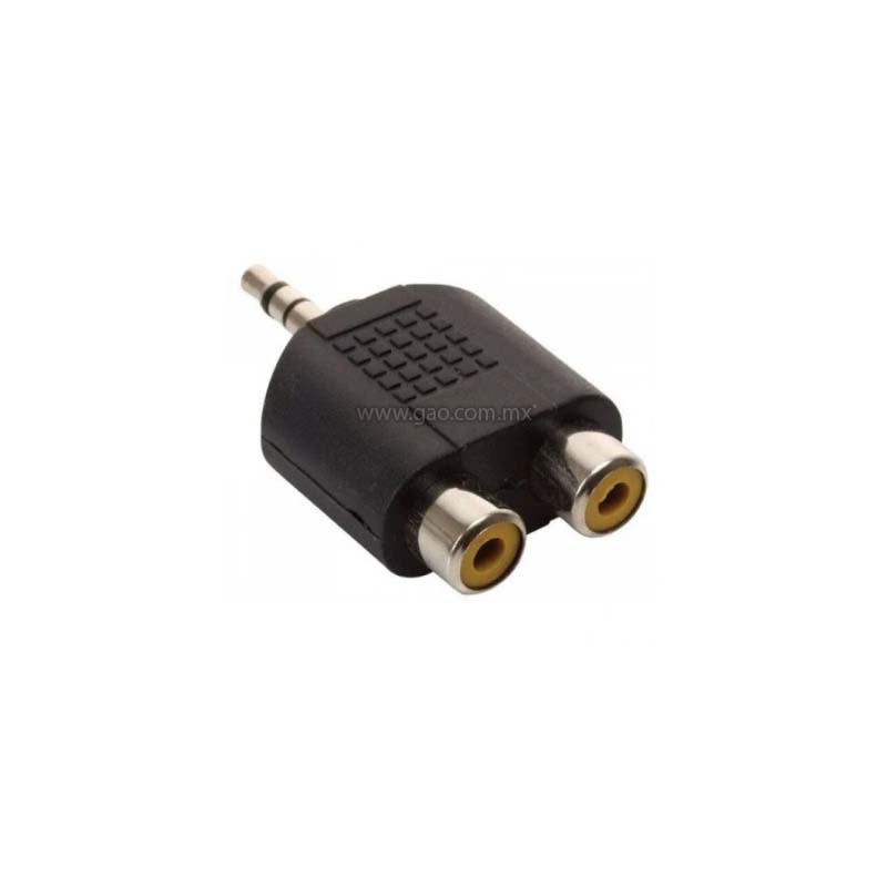Adaptador 2 Jack RCA a Plug 3.5 Estereo