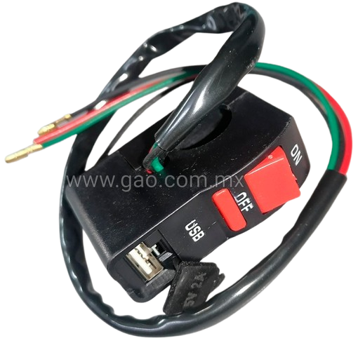 Interruptor para manubrio c/puerto USB
