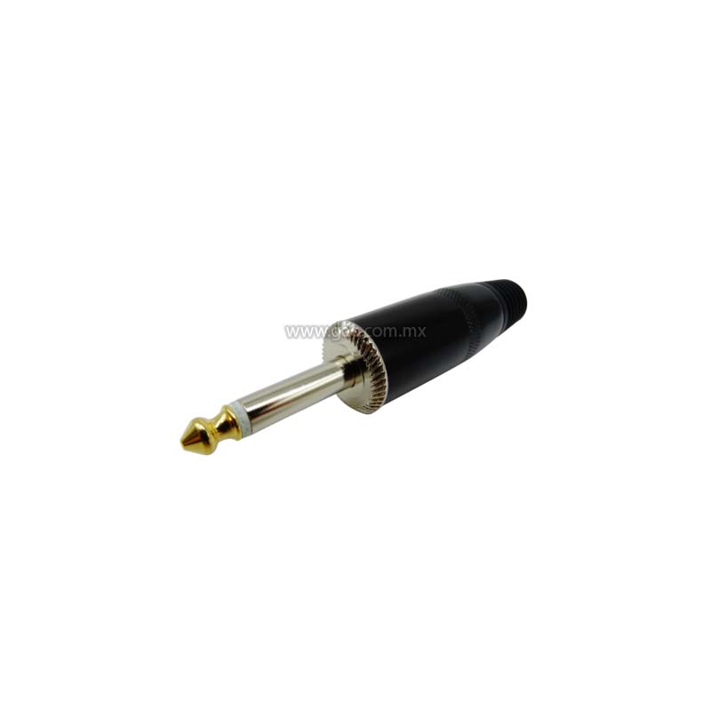 Plug 6.3mm Mono Negro Jumbo