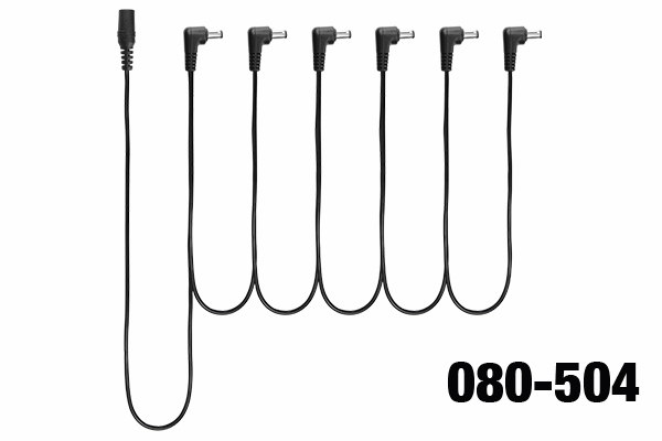 Cable jack 2.1mm a 6 plugs 2.1mm para pedales 2.10m