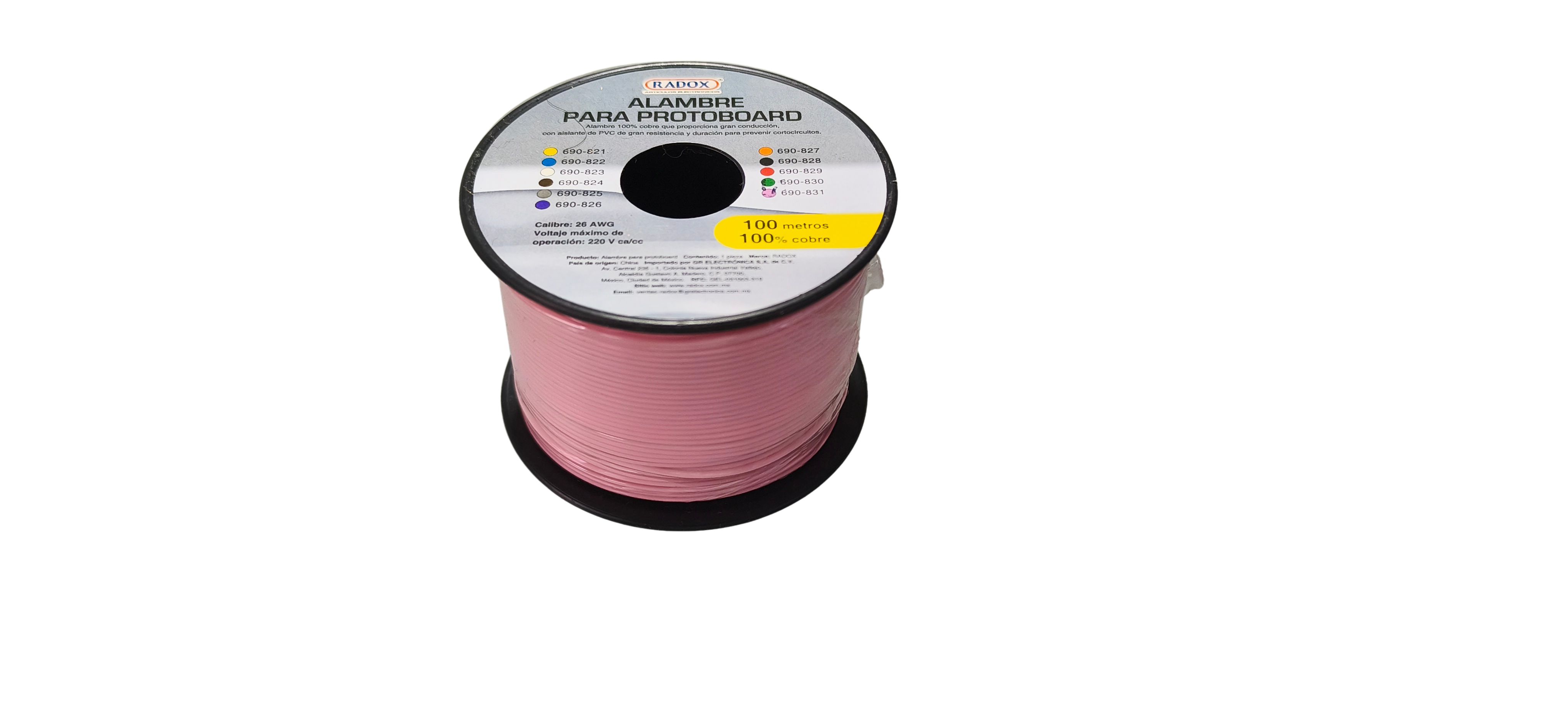 Alambre Protoboard Color Rosa Cobre