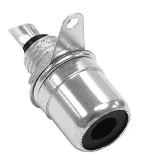 Jack RCA sencillo negro p/chasis
