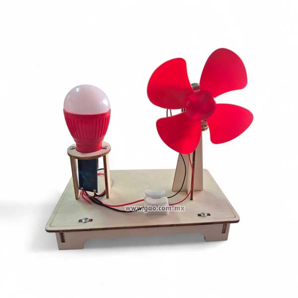 Maqueta didáctica generadora de energía eólica