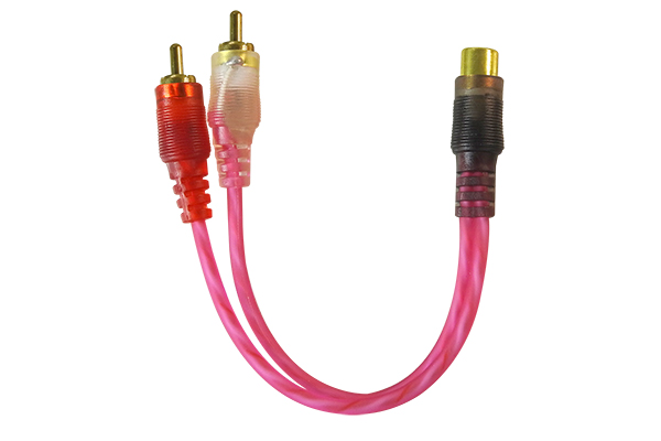 Cable RCA 1 jack a 2 plugs 10cm Cobre