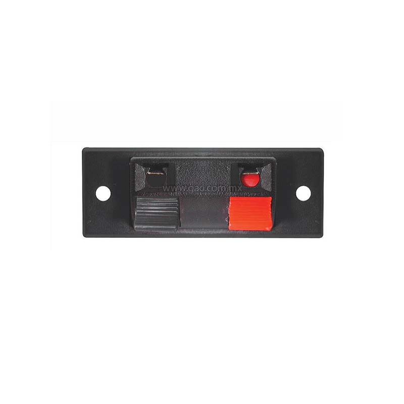 Conector rectangular para bafle 2 terminales push