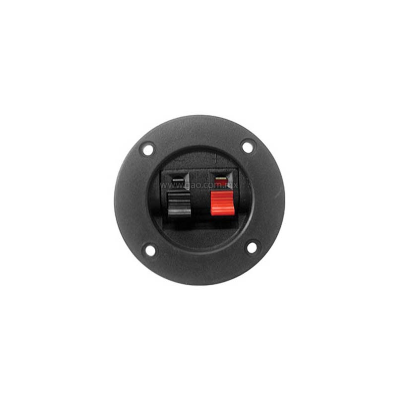 Conector redondo de atornillar 2 terminales push